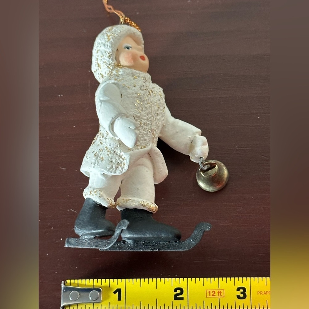 Vintage Department 56 White and Black “Belsnickle” ornament with ringing bell. - Picture 2 of 8